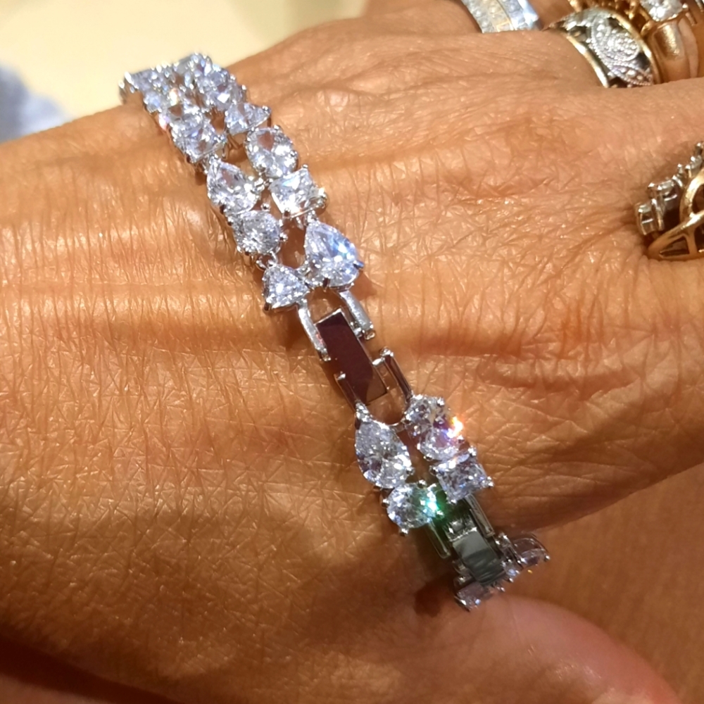 New AUTHENTIC GENUINE SWAROVSKI "Milinia" 2 row tennis bracelet AWESOME